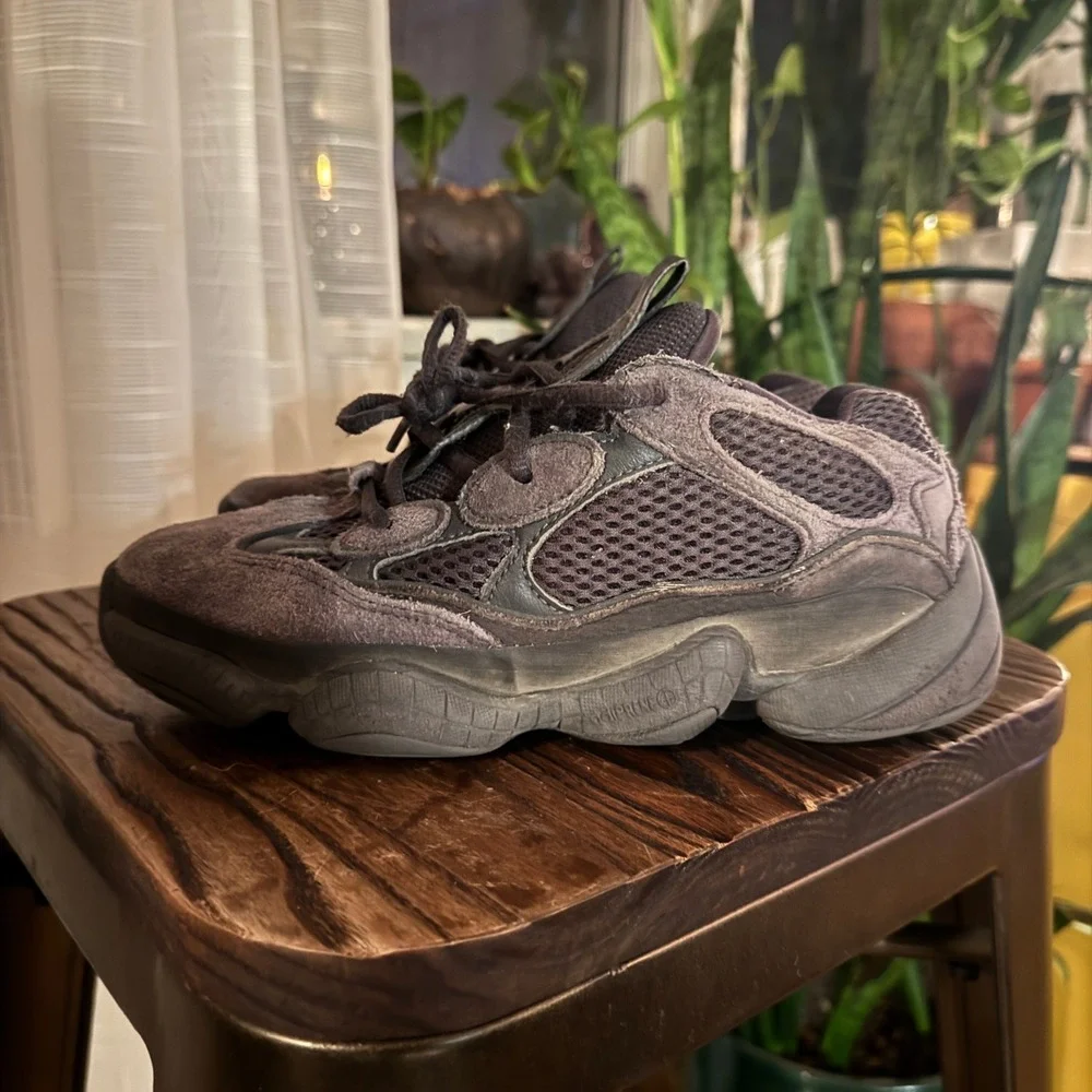Adidas Yeezy 500 Enflame High Top Sneakers Black/Grey Mens Size 5 Womens‎ 7